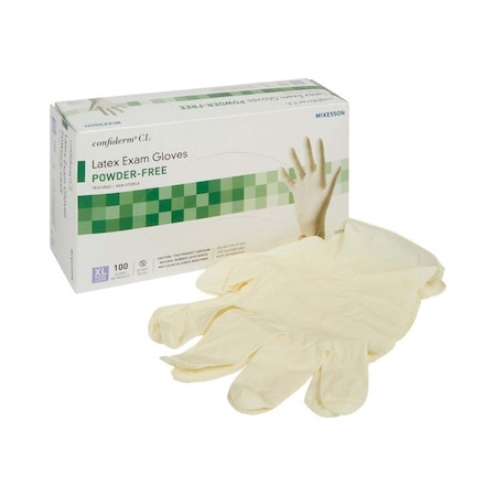 Mckesson Latex Exam Glove, Extra Large, Ivory, 1000PK 14-430